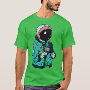 T-shirt Illustration 1 de l'astronaute Cyberpunk cool