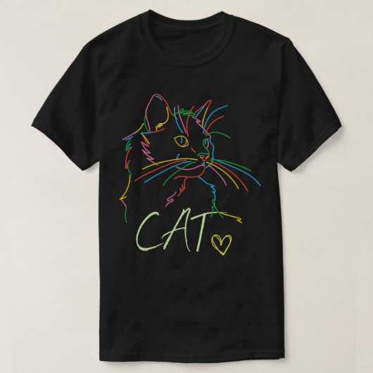 T-shirt Illustration 1 du chat (Design devant)