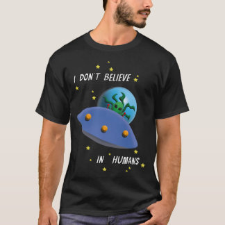 T-shirt Illustration 3D D'Un Alien Sur Son Appareil Spacec