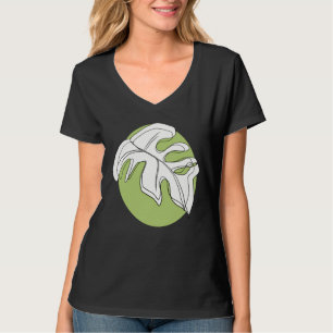 T-shirt Illustration abstraite de feuille de Monstera de p