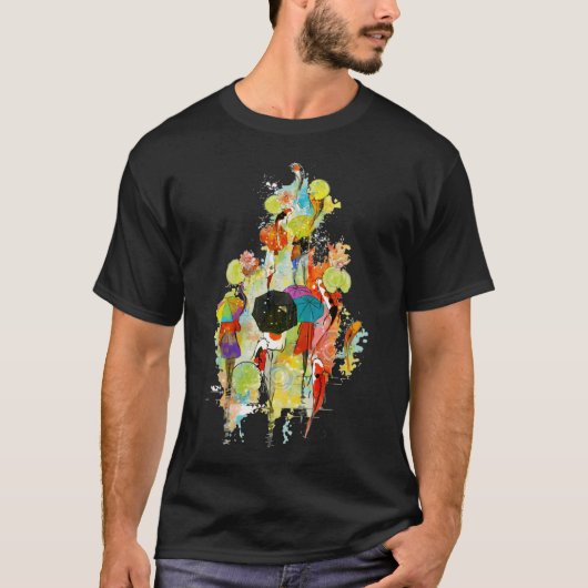 T-shirt Illustration Abstraite Poisson Koi (Devant)