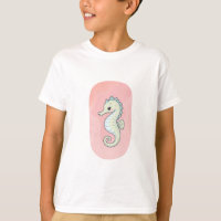 Illustration adorable de hippocampe pastel