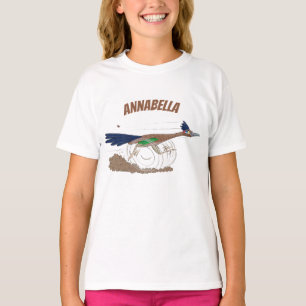 T-shirt Illustration amusante de la caricature d'oiseau du
