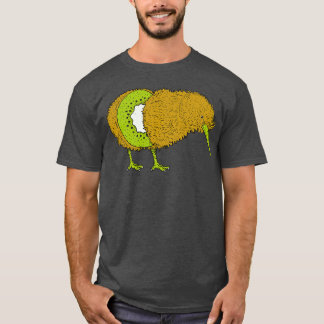 T-shirt Illustration amusante d'oiseaux Kiwi Fruit Kiwi Bi
