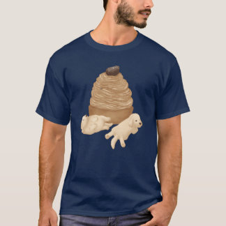 T-shirt Illustration amusante d'un Golden Retriever mignon
