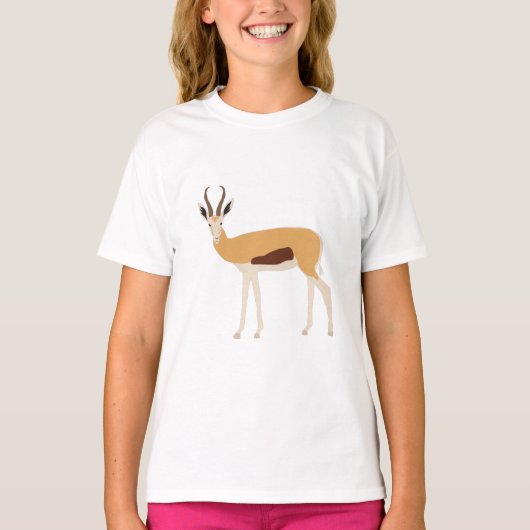 T-shirt Illustration animale d'Antelope sauvage (Devant)