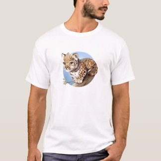 T-shirt Illustration animale mignonne de Jaguar CUB de