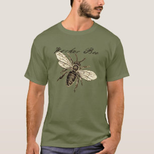 T-shirt Illustration Antique d'Abeille Ouvrière Insecte Vi