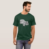T-shirt Illustration antique de voiture de sport de comité (Devant entier)