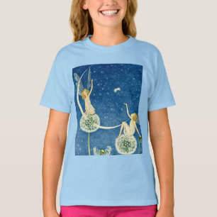 T-shirt Illustration Art Nouveau de fée au pissenlit