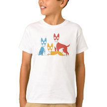 Illustration artistique minimale de trois DOGS