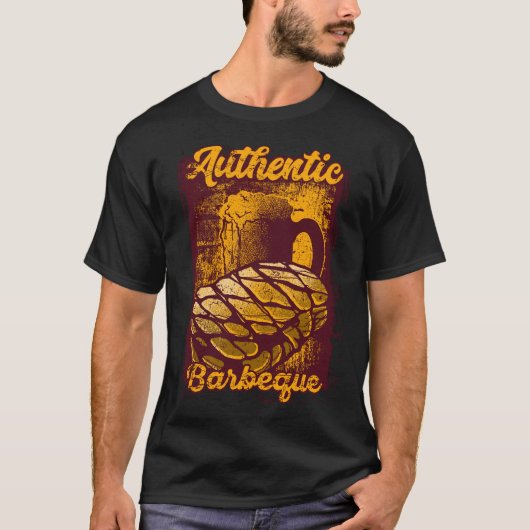 T-shirt Illustration authentique du Grill Grill BBQ (Devant)