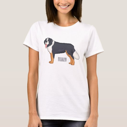 T-shirt Illustration bernoise d'un chien de montagne (Devant)