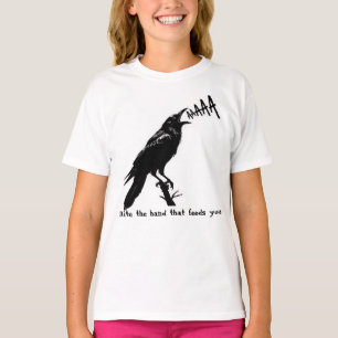 T-shirt Illustration Black Crow - Style gothique Art Desig
