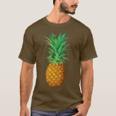 T-shirt Illustration botanique d'un ananas mûr (Devant)