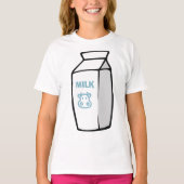 T-shirt Illustration Carton de lait de vache laitière cuit (Devant)
