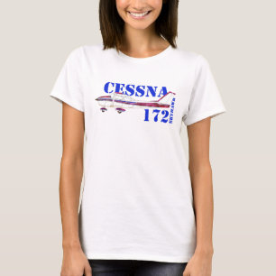T-shirt Illustration Cessna 172 Skyhawk Texte Gras Design