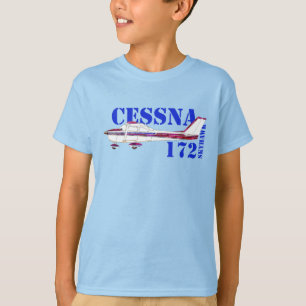 T-shirt Illustration Cessna 172 Skyhawk Texte Gras Design