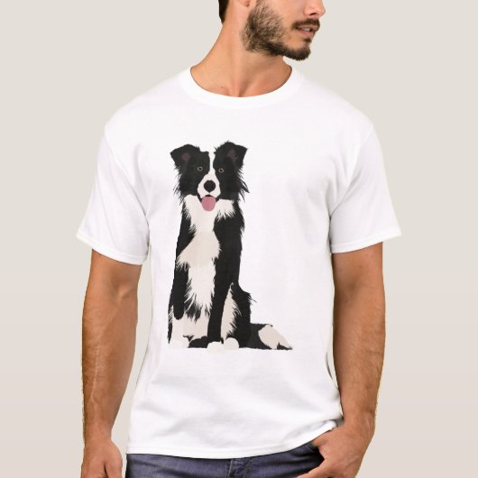 T-shirt Illustration Collie Bordure ! (Devant)