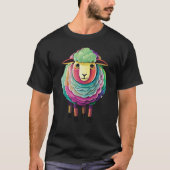 T-shirt Illustration colorée des moutons (Devant)