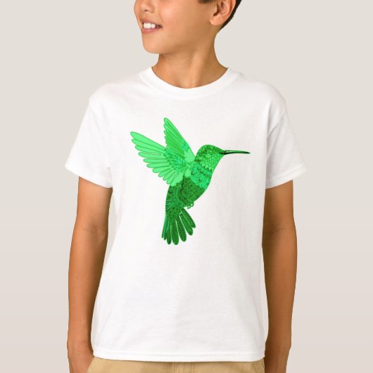 T-shirt Illustration complexe du colibri vert (Devant)