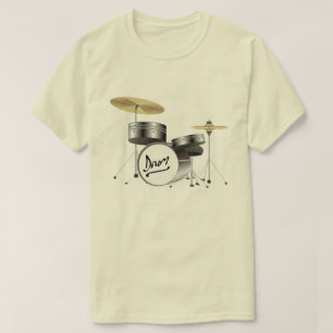 T-SHIRT ILLUSTRATION CRÉATIVE DE TROUSSE À DRUM