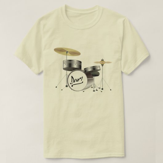 T-SHIRT ILLUSTRATION CRÉATIVE DE TROUSSE À DRUM (Design devant)