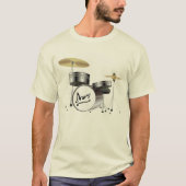 T-SHIRT ILLUSTRATION CRÉATIVE DE TROUSSE À DRUM (Devant)