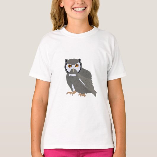 T-shirt Illustration Cute Owl (Devant)