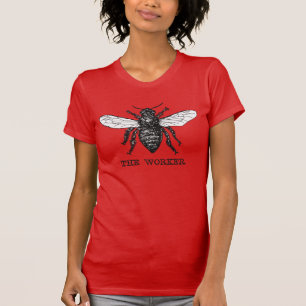 T-shirt Illustration d'abeille ouvrière vintage
