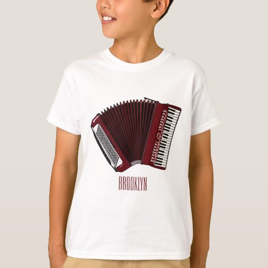 T-shirt Illustration d'accordion (Devant)