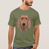 T-shirt Illustration Dachshund Plain (Devant)