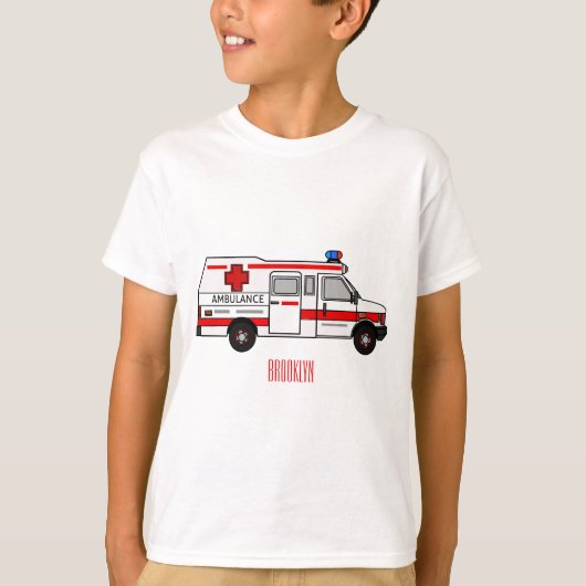 T-shirt Illustration d'ambulance (Devant)