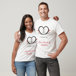 T-shirt Illustration d'amour en forme de coeur mignon