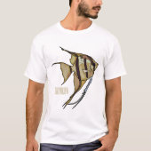 T-shirt Illustration d'angelfish (Devant)