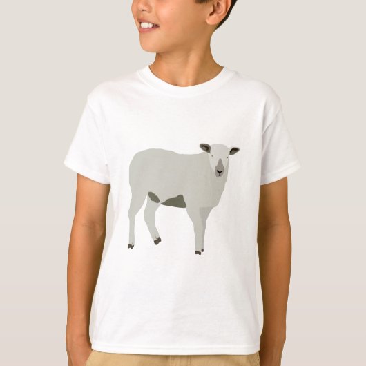 T-shirt Illustration d'animaux de ferme mignons et moutons (Devant)