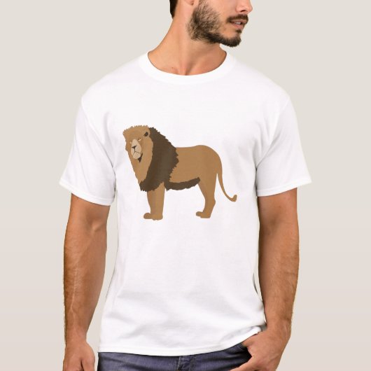 T-shirt Illustration d'animaux de lions de la jungle (Devant)