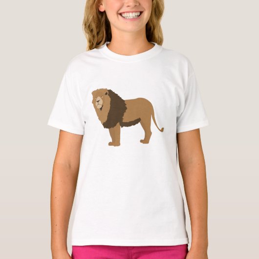 T-shirt Illustration d'animaux de lions de la jungle (Devant)