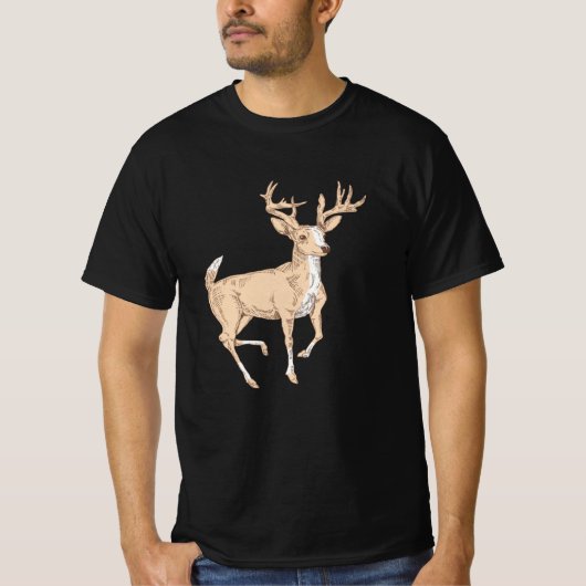 T-shirt Illustration d'Antler Deer (Devant)