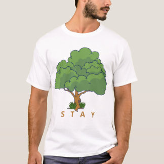 T-shirt Illustration d'arbre STAY Art de nature positif