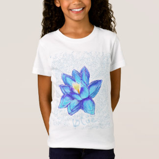 T-Shirt Illustration d'art botanique de fleur de lotus ble