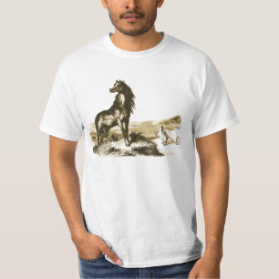 T-shirt Illustration d'art de poney de Chincoteague