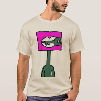 T-shirt Illustration d'art néo-rétro Silence Verrouillé