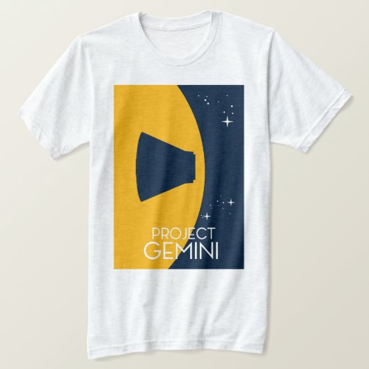 T-shirt illustration d'art spatial du projet Gemini (Design devant)