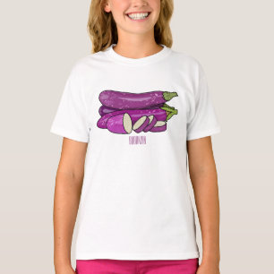 T-shirt Illustration d'aubergine