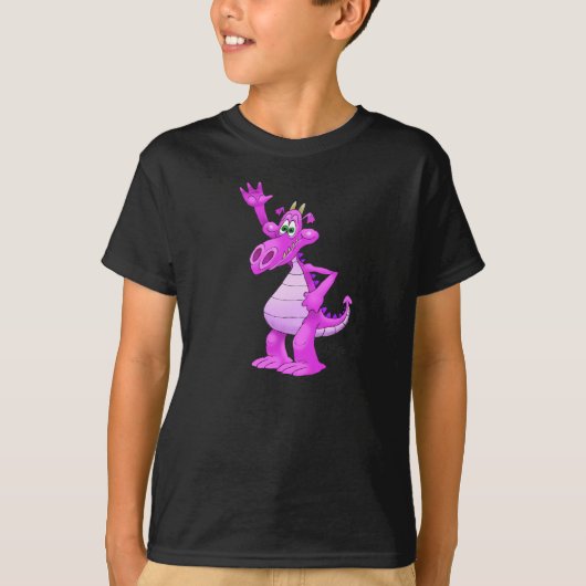 T-shirt Illustration de bande dessinée d'un dragon de (Devant)