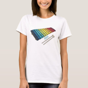 T-shirt Illustration de bande dessinée en Xylophone