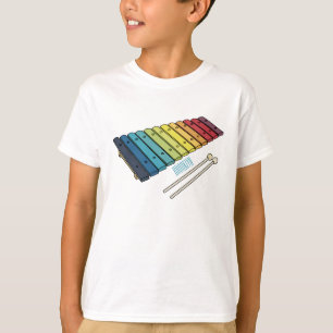 T-shirt Illustration de bande dessinée en Xylophone