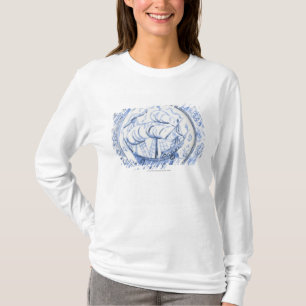 T-shirt Illustration de bateau de plat du 16ème siècle