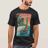 Illustration de bateau Jamaïcain Art de voyage Vin